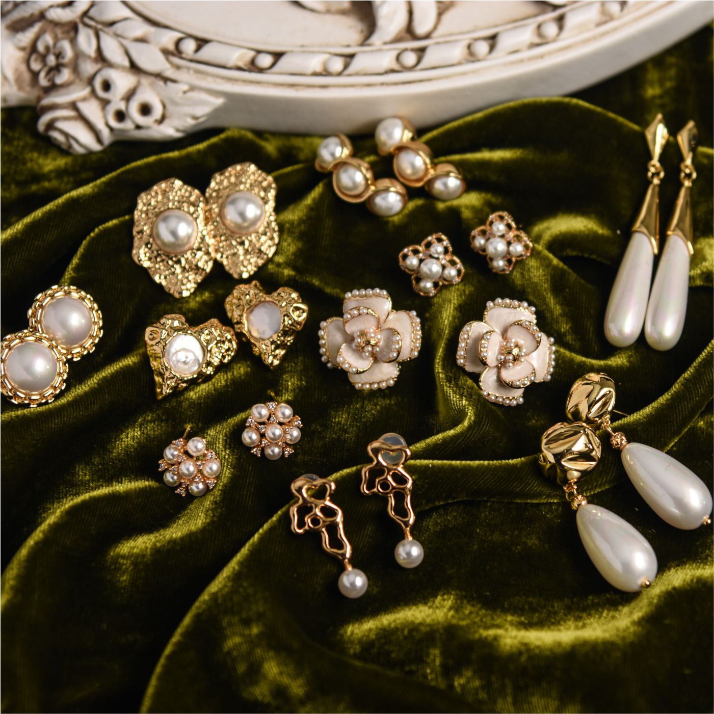 疯人院复古百搭优雅珍珠镀金