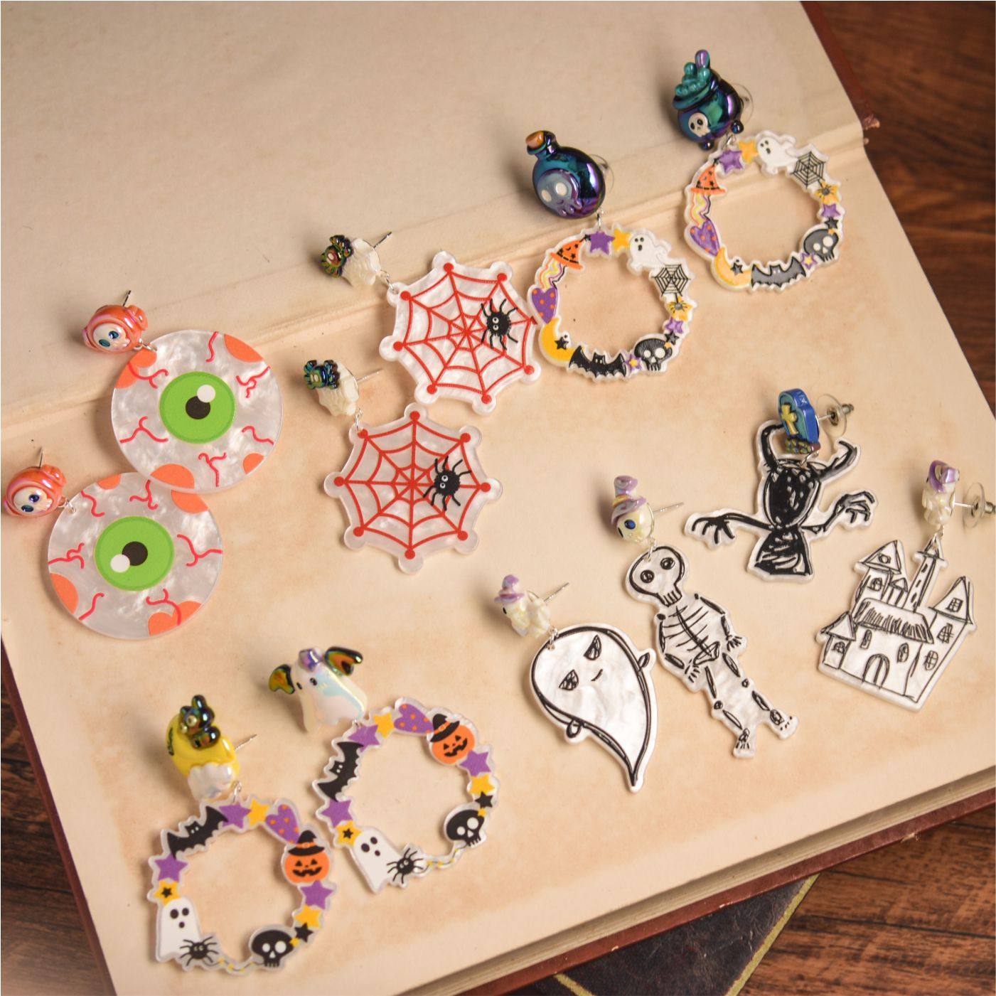 原创设计骷髅耳环哥特风