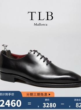 美勋代理西班牙TLB手工皮鞋男士黑色整皮牛津鞋婚鞋新郎西服正装