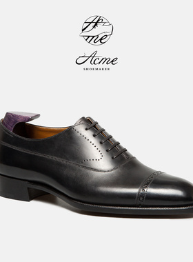 美勋ACME手工皮鞋男士黑色牛津鞋圆头商务休闲MR楦Marvel系列新款