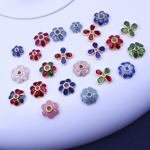 20个价合金电泳保色小花帽花瓣花托古风汉服旗袍步摇璎珞发簪材料