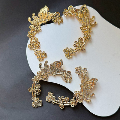 DIY合金保色梅花蝴蝶发簪头饰配件手工制作材料步摇发饰头饰配件