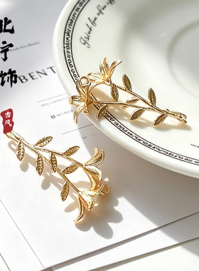 25-37mm铜保色双百合吊坠配饰手工diy古风汉服头发饰配件辅料材料