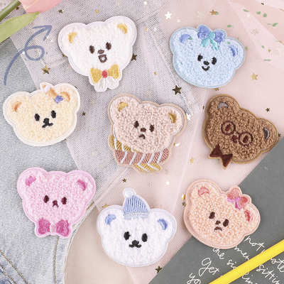 卡通动物布贴刺绣贴自粘