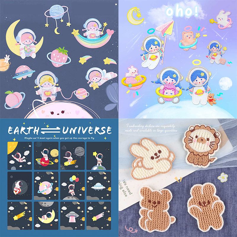 布贴补丁贴衣服包鞋子装饰用服装diy自粘胶款带背胶免缝刺绣辅料