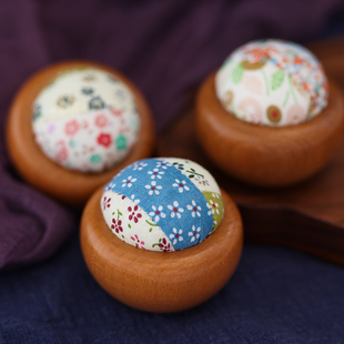 手工diy十字绣工具木底座针插针垫插针包可爱和风收纳绣花针珠针