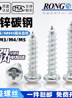PA白锌盘头自攻钉GB846小头镀锌十字圆头自攻螺丝M2M2.5M3M4M5M6