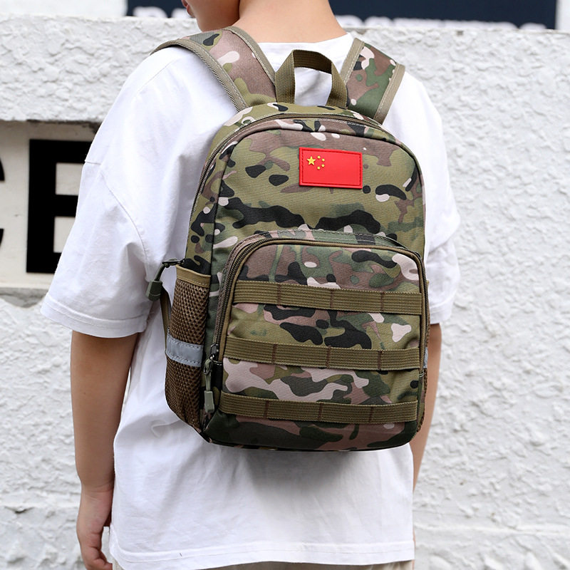 儿童迷彩书包男童户外旅行背包