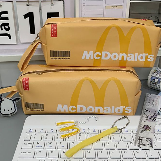 新款创意麦当劳笔袋原创大容量收纳文具盒ins笔盒