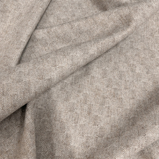 进口栗色格纹立体编织提花羊毛面料 西装外套裤子秋冬设计师布料