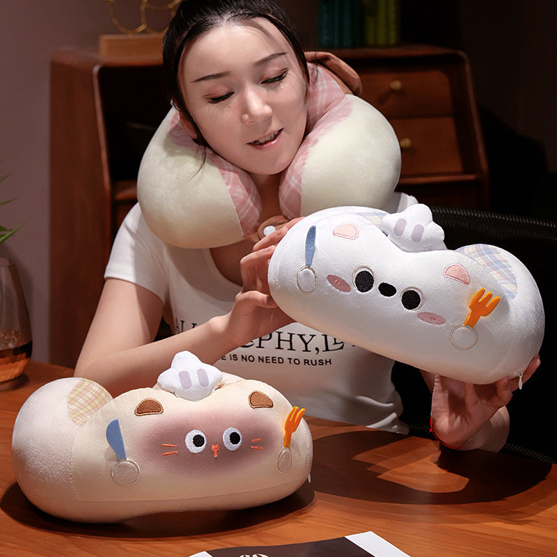 可爱u型枕旅行护颈枕飞机睡觉便携式枕头脖子靠枕办公室午睡u形枕