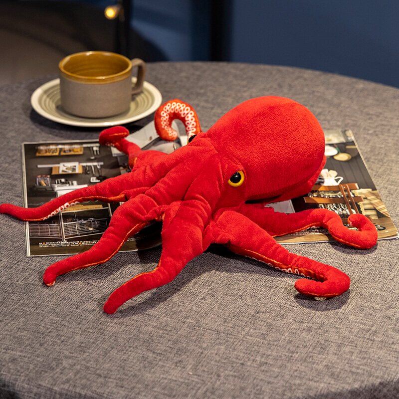 仿真章鱼公仔可爱海洋动物毛绒玩具客厅摆件逼真搞怪男女生日礼物