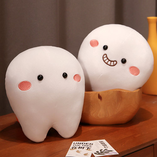 可爱公仔爱护牙齿抱枕毛绒玩具