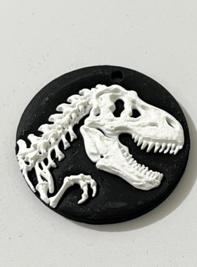 侏罗纪公园/世界霸王龙/恐龙骨骼化石背包挂件T-rex定制挂坠挂牌