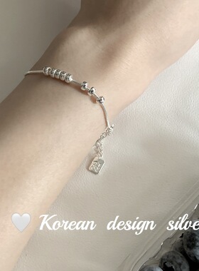 韩国ins风简约饰品 S925纯银水泡圈圈手链 叠戴小众高级感女手饰