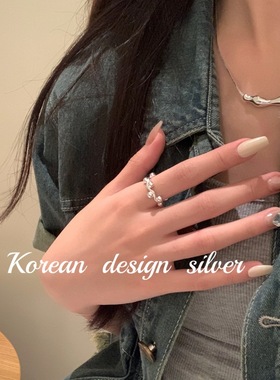 S925纯银树枝项链简约气质高级感ins小众锁骨链女2o23新款银饰品