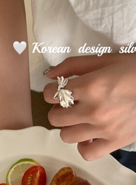 韩国小众设计银饰品 S925纯银绳索戒指小众高级感 个性冷淡风