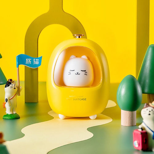 宠物箱小夜灯USB充电三色温亮度调节灯儿童卧室LED床头伴睡氛围灯