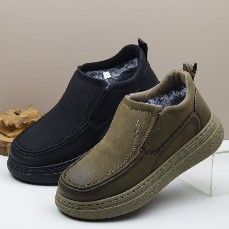 老北京布鞋高帮男棉鞋冬季加绒保暖一脚蹬爸爸鞋软底防滑加厚男鞋,流行男鞋,布鞋,淘宝优惠券,粉丝福利购,淘宝优惠卷