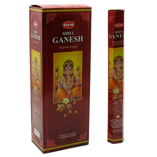 印度进口HEM Ganesh象鼻财神线香室内家用净化空气熏香供奉 Shree