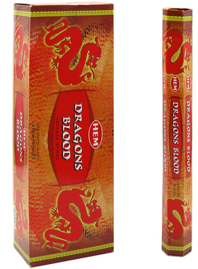 印度进口HEM Dragons Blood龙血线香龙涎香安神冥想家用净化供奉