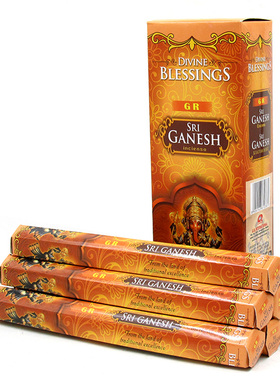 印度进口GR ganesh象鼻财神供奉安神线香家用熏香室内净化空气