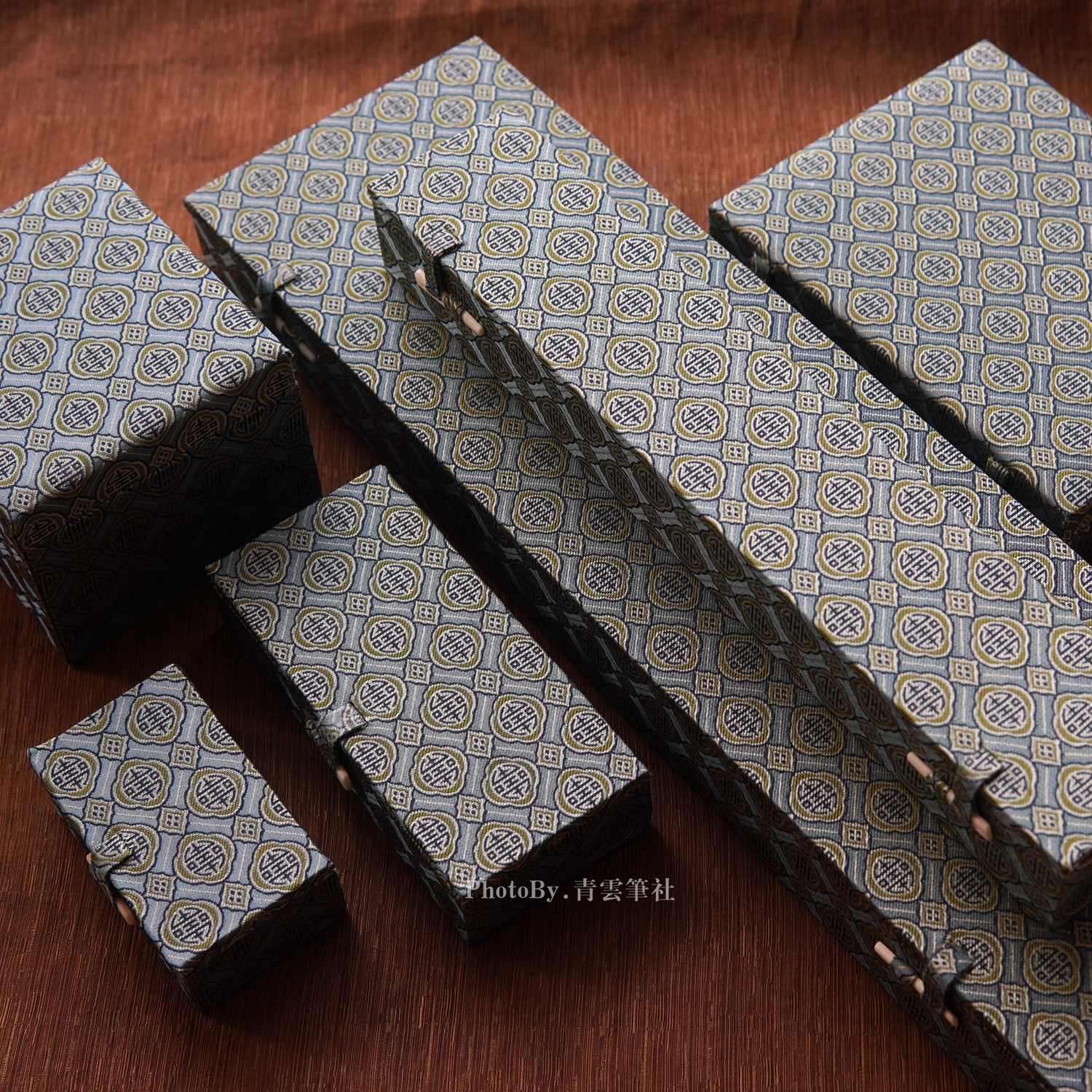 青云 定制锦盒包装盒系列 装1/2/3支毛笔礼品盒 印章盒 文玩盒子