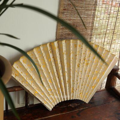 真金皮纸扇面锦龙堂加工9寸折扇