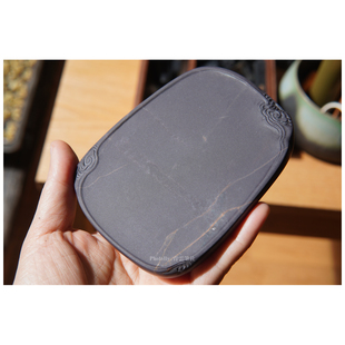 青云笔社 云纹砚 端砚老坑砚台|天青金线|116*90*15mm花梨木L0307