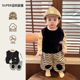 韩版 男宝洋气小套装 时尚 新款 帅气婴儿分体马甲三件套周岁外出 秋季