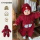 婴儿外出服冬加厚可爱宝宝超萌衣服韩版 洋气婴幼儿夹棉连体衣冬装
