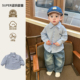婴儿衣服外出炸街款 宝宝春装 洋气男宝格子衬衣春秋款 可爱韩版 衬衫