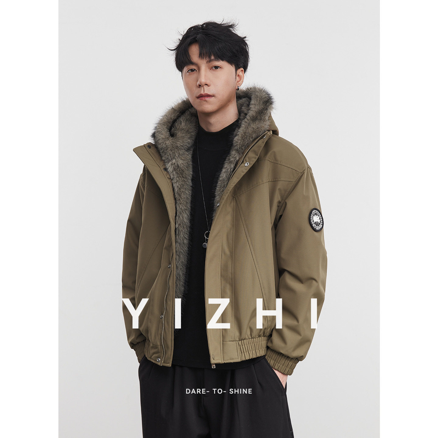 亦止【冰川派克】座山雕90白鸭绒大毛绒连帽羽绒服冬季情侣外套男,男装,羽绒服,淘宝优惠券,粉丝福利购,淘宝优惠卷