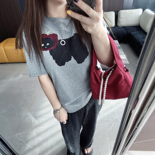 大码印花t恤短袖上衣半袖