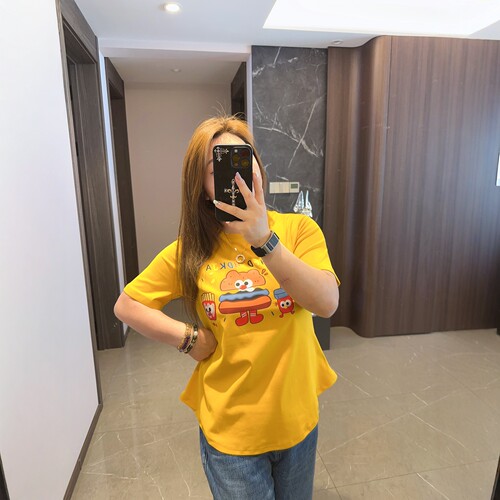 快乐多巴胺 大码女装夏装新款胖MM2026年半袖收腰修身显瘦短袖t恤