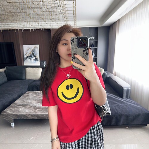 大码女装笑脸短袖t恤上衣