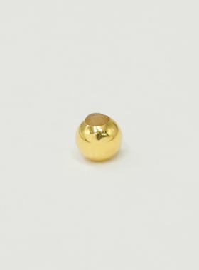 通体18k金光面定位珠配件（3mm）（重金版）【QL07536】