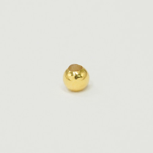 通体18k金光面定位珠配件（3mm）（重金版）【QL07536】