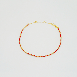 正品通体18k金红绳编织手链高级感轻奢小众百搭送妈妈【QL06655】