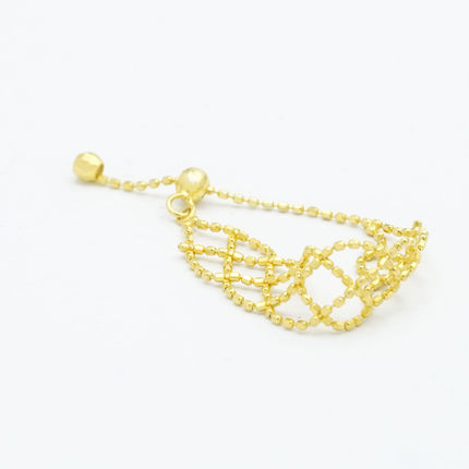 【严选】18k金蕾丝编织戒指女款小众独特设计网红款不脱模WT0446