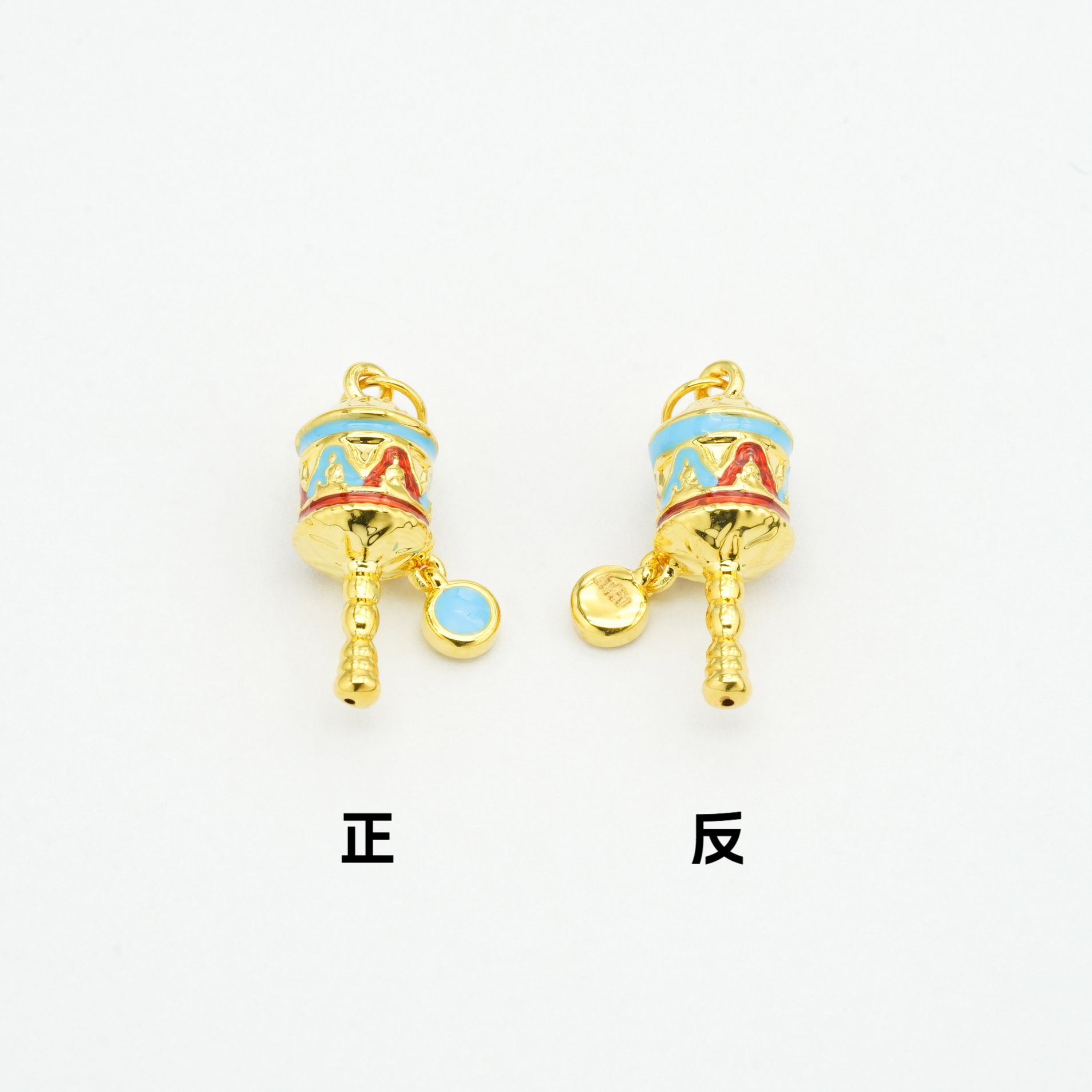 【严选】18k金拨浪鼓配件项链吊坠DIY轻奢小众不脱模【WT0267】,珠宝/钻石/翡翠,其他,淘宝优惠券,粉丝福利购,淘宝优惠卷