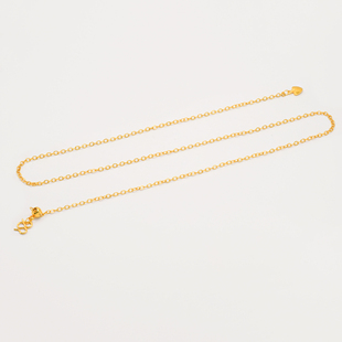 2mm 项链 长约50cm不脱模WT0606 时尚 美菲品牌18k金爱心o字链女款