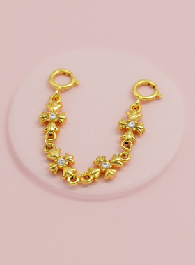 【严选】18k金莫桑克罗罗项链加长延长链百搭DIY配件【QL07389】