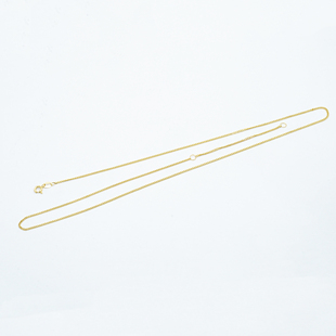 轻奢小众高级感素链送礼QL07261 18k金侧身项链女款 店铺专属