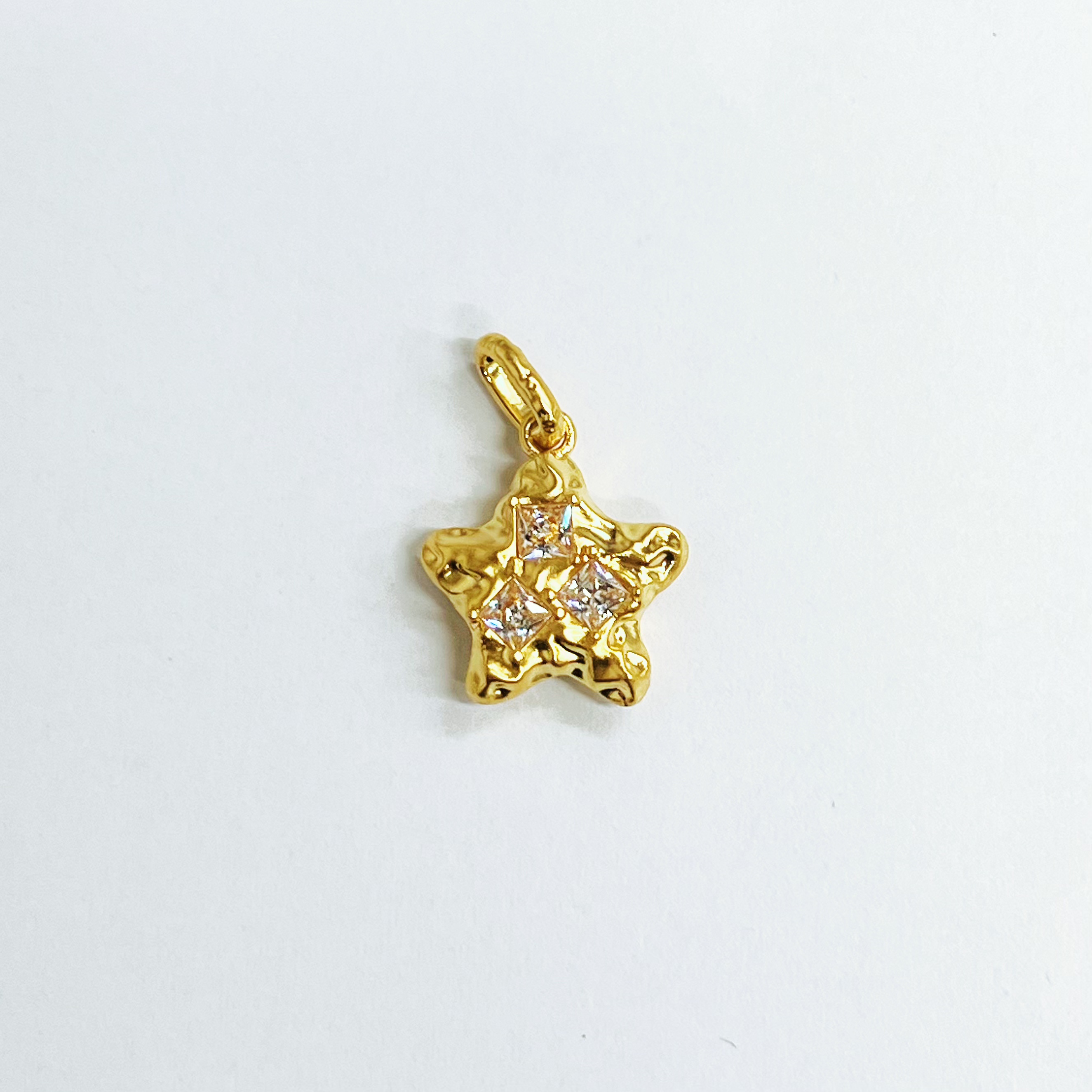 新款18k金星星吊坠百搭DIY配件