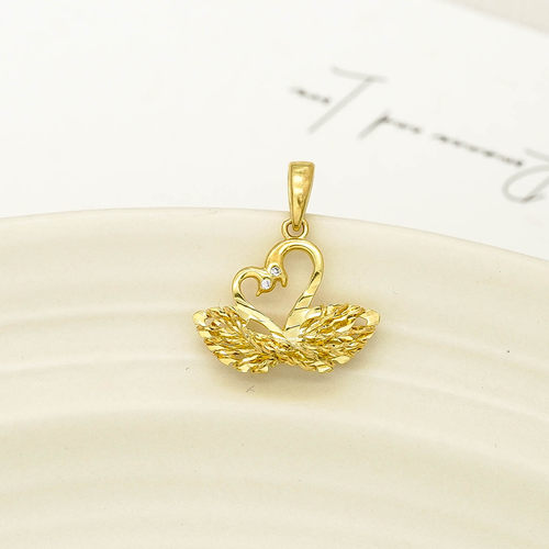 S925银饰双天鹅浪漫女神项链吊坠