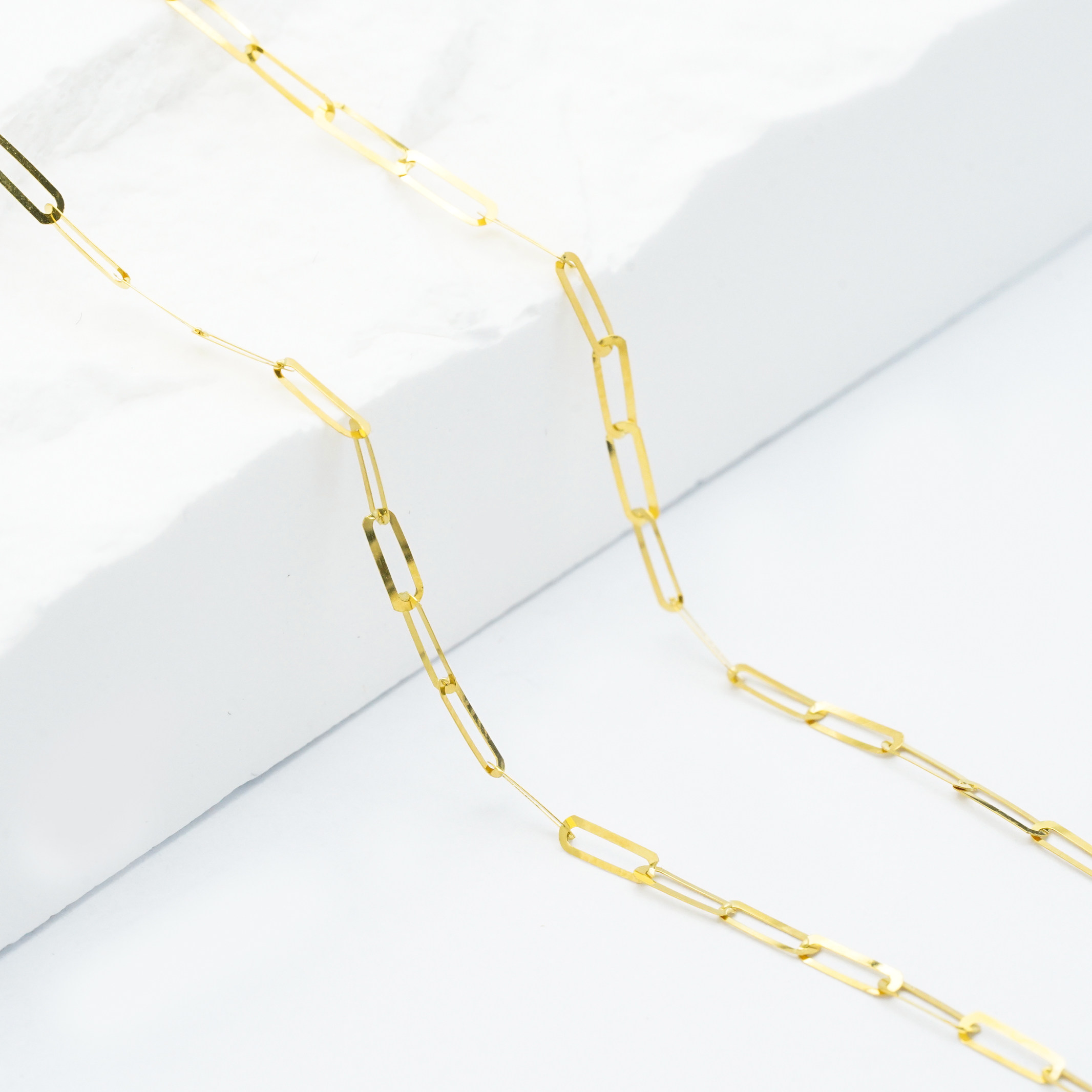 【店铺专属】2026新款18k金几何链项链素链 长约45cm【QL07231】