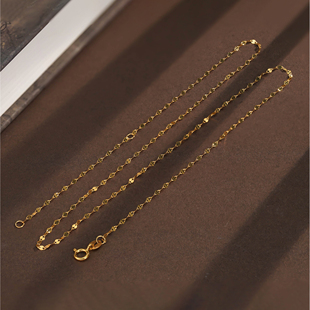 QL06461 嘴唇链轻奢小众 高级18k金项链女AU750百搭款 2025新款