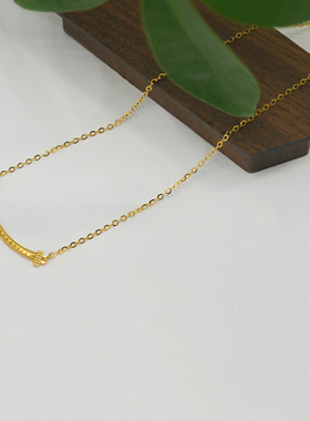 【店铺专属】18k金微笑项链女款轻奢小众高颜值百搭 不脱模WT0568