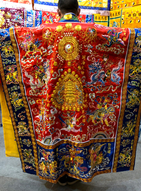 道袍法衣经衣降衣花衣高功法师金丝道士服红色法袍经衣正一塔衣褂